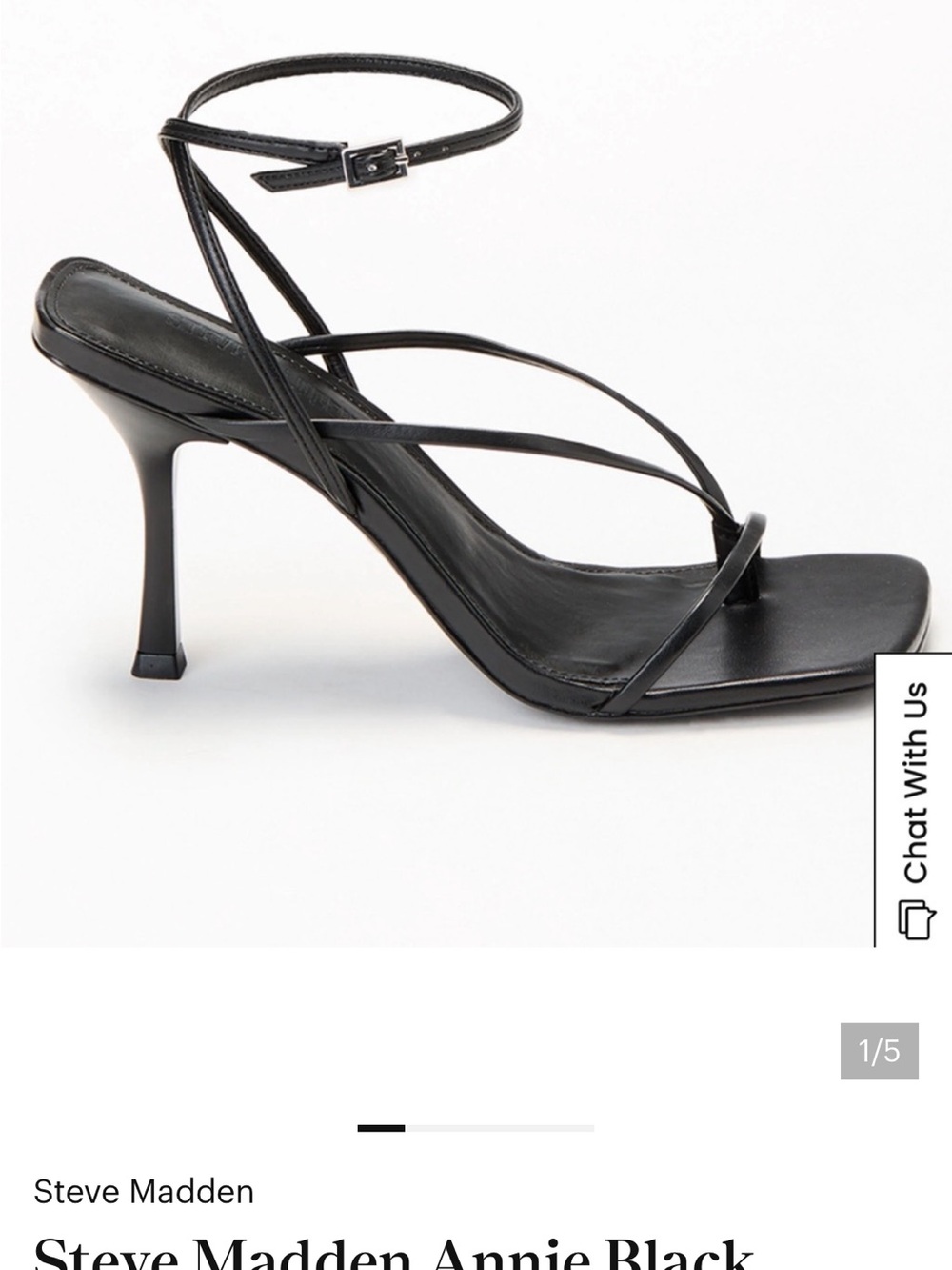 Steve Madden Black Strappy Ankle-Tie Stiletto Sandals